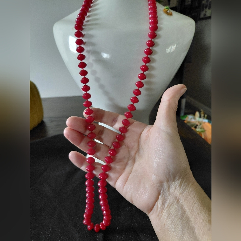 Red Beaded Necklace